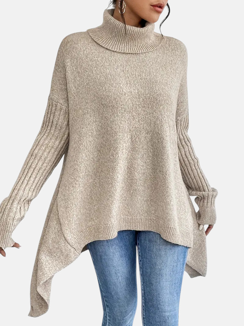 Brigitte Long Turtleneck in Soft Cashmere