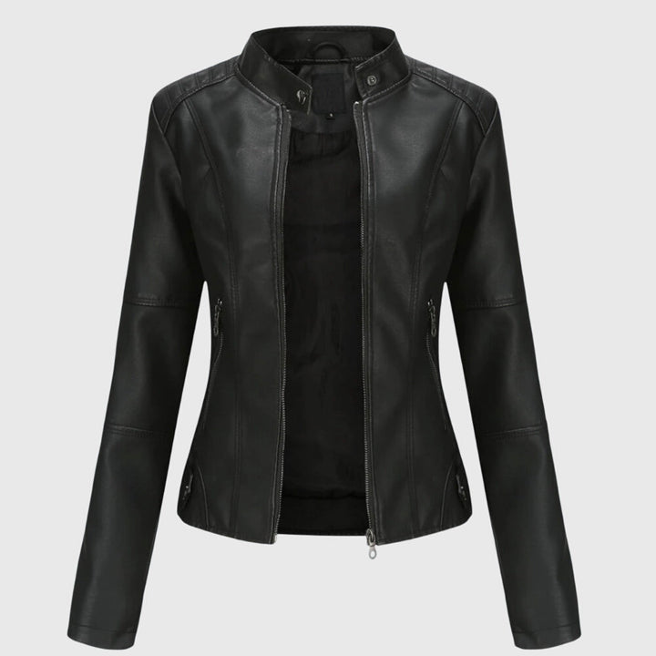 Leather Jacket with Tailored Elegance