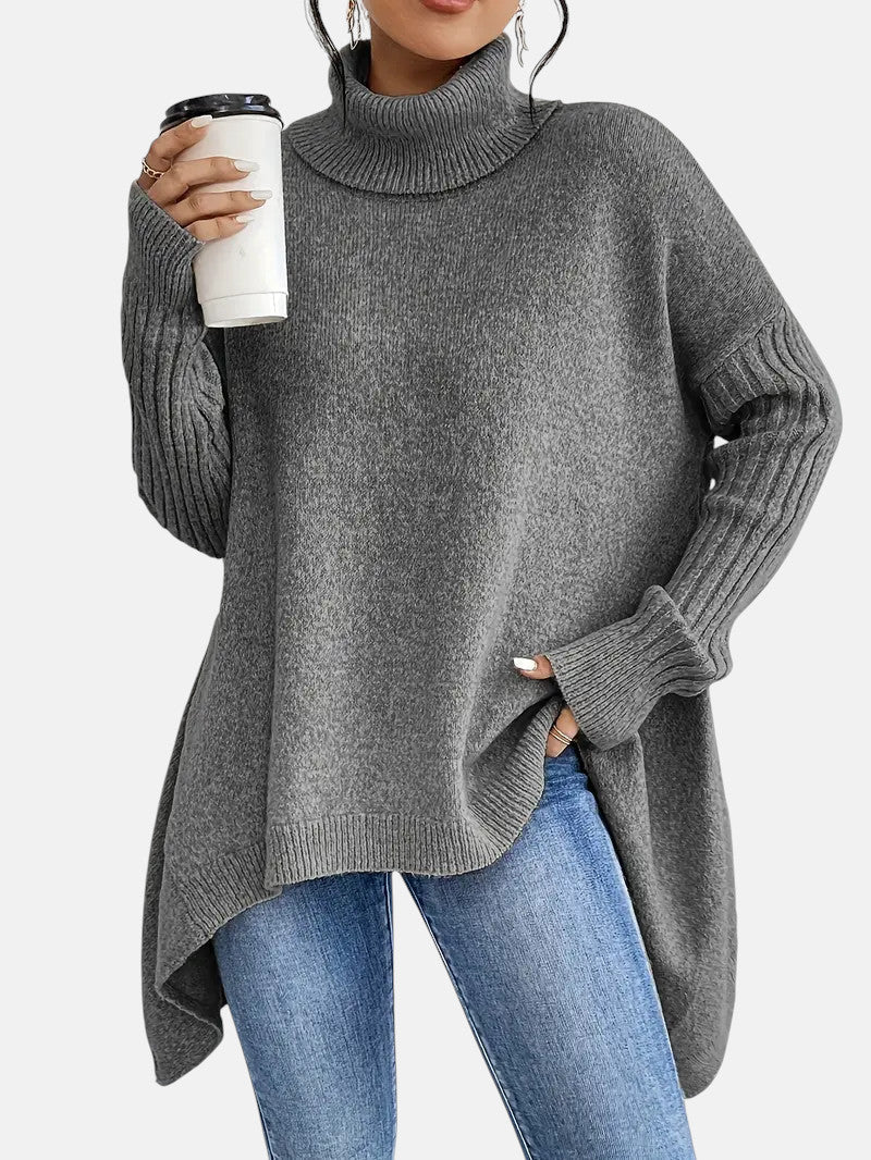 Brigitte Long Turtleneck in Soft Cashmere