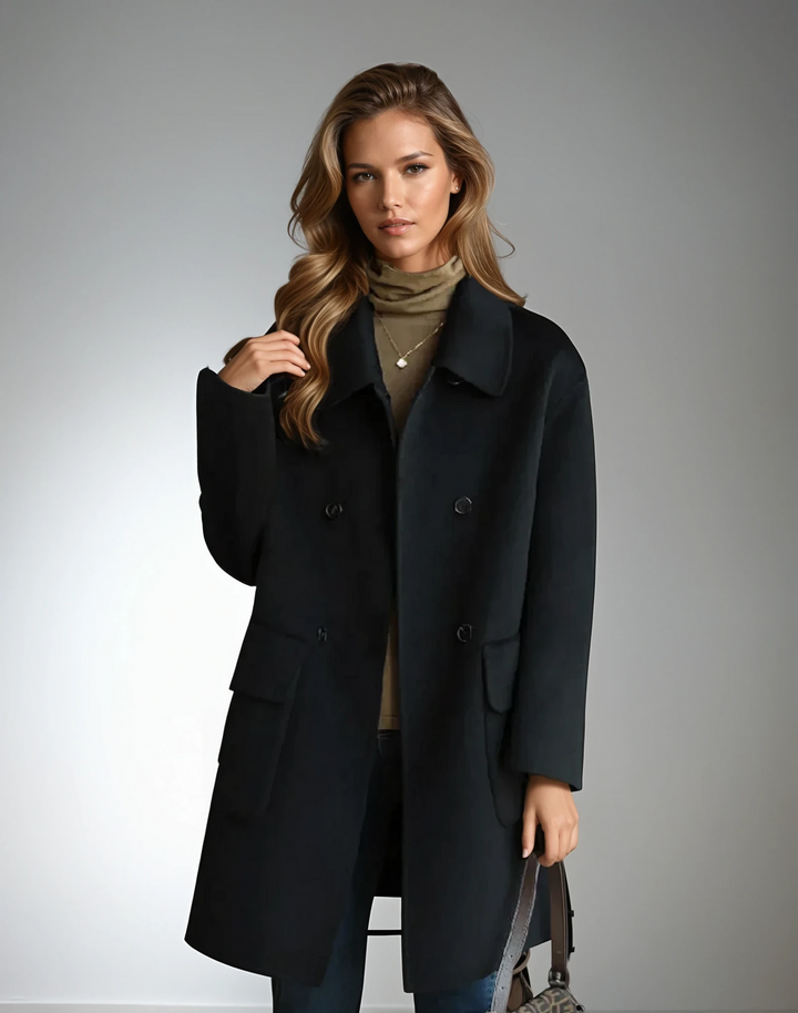 Elegant Fabric Overcoat