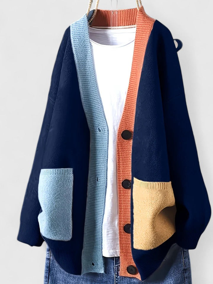 Elegant Knit Cardigan with Soft Draping