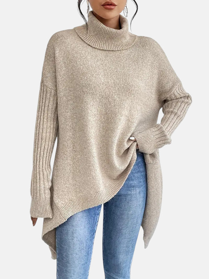 Brigitte Long Turtleneck in Soft Cashmere