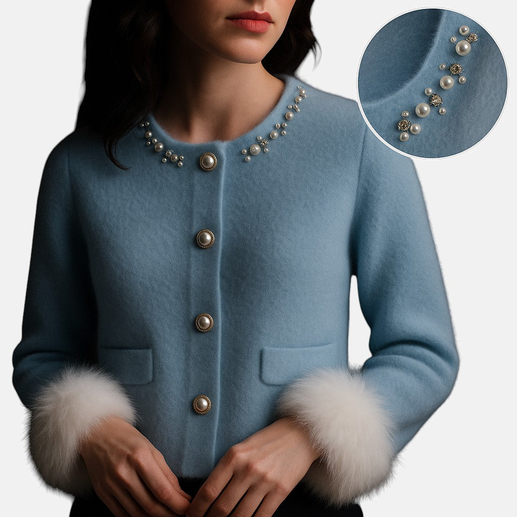 Cashmere Wrap Cardigan with Soft Draping