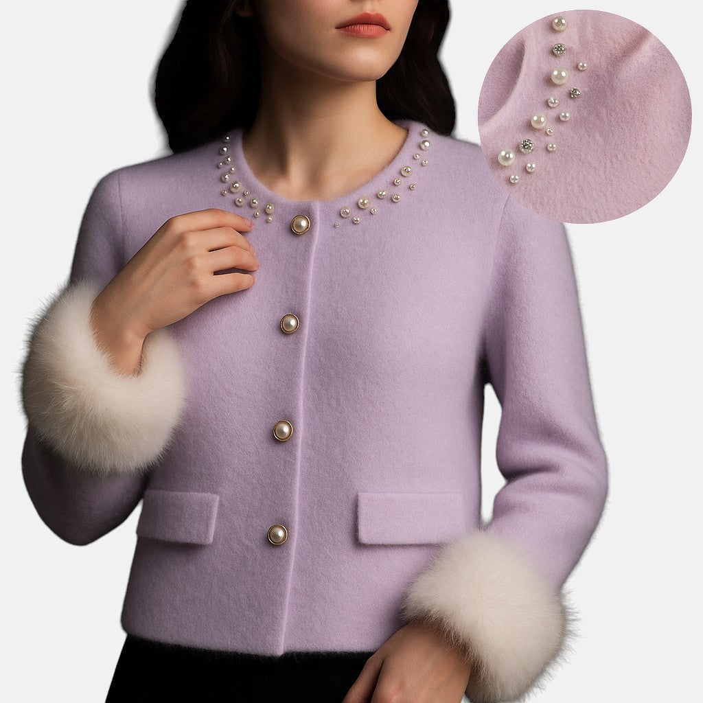 Cashmere Wrap Cardigan with Soft Draping