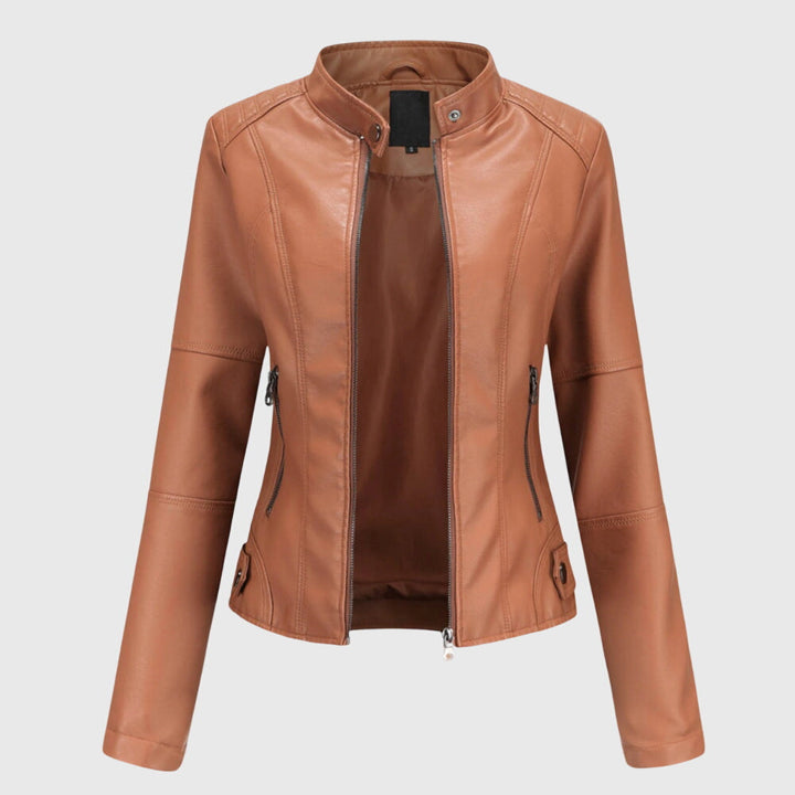 Leather Jacket with Tailored Elegance