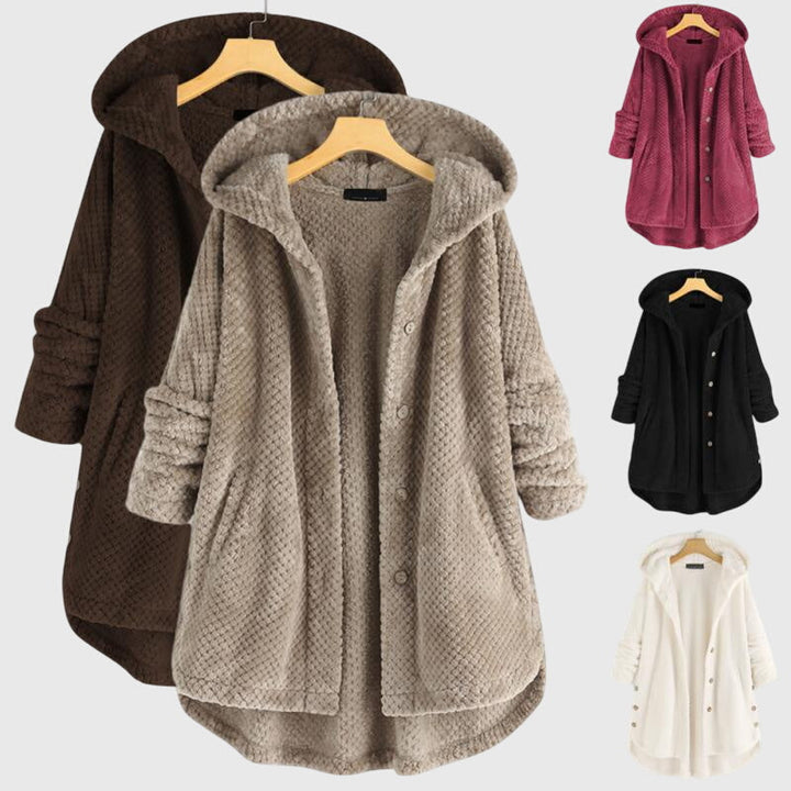 Hooded Fleece Jacket in Soft Texture