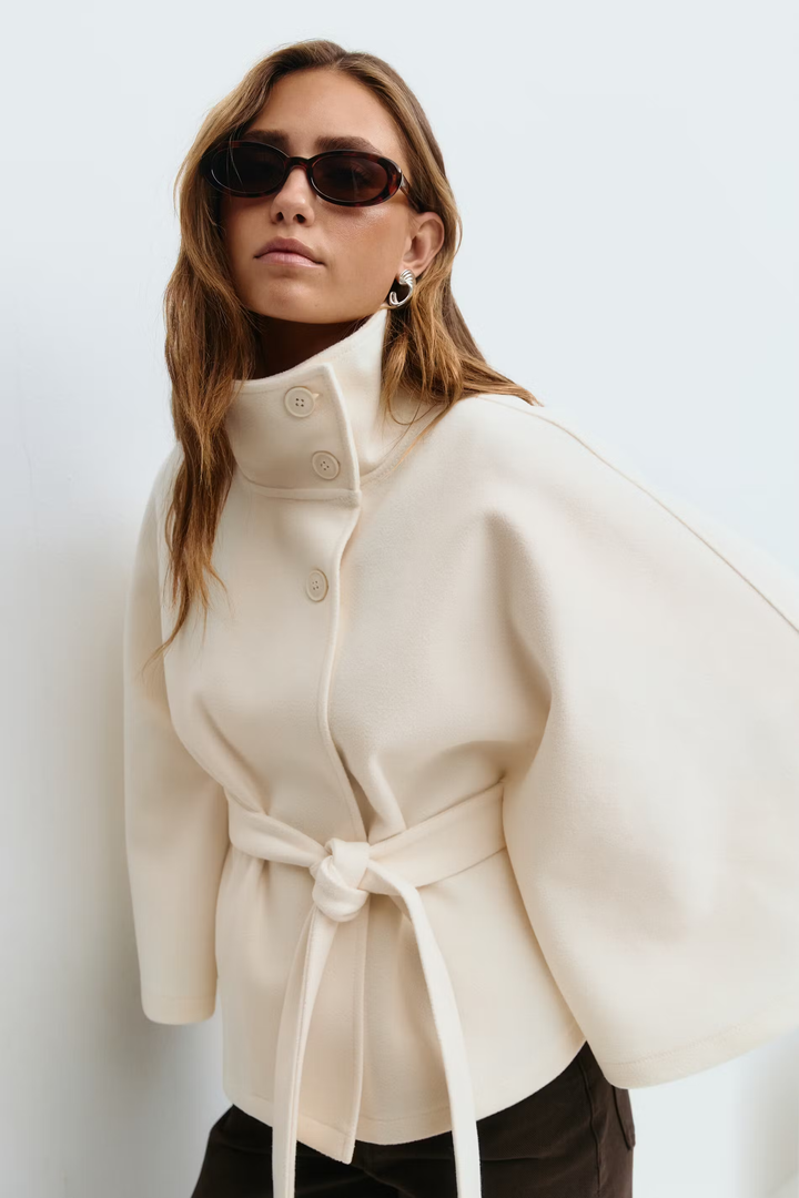 Belted Women's Coat in Timeless Elegance