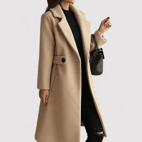 Belted Elegance Wool Coat