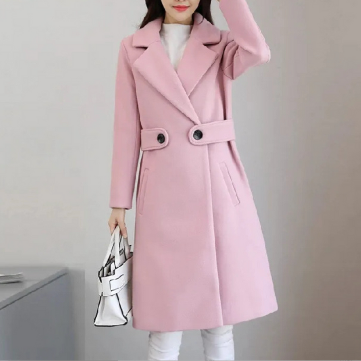 Belted Elegance Wool Coat