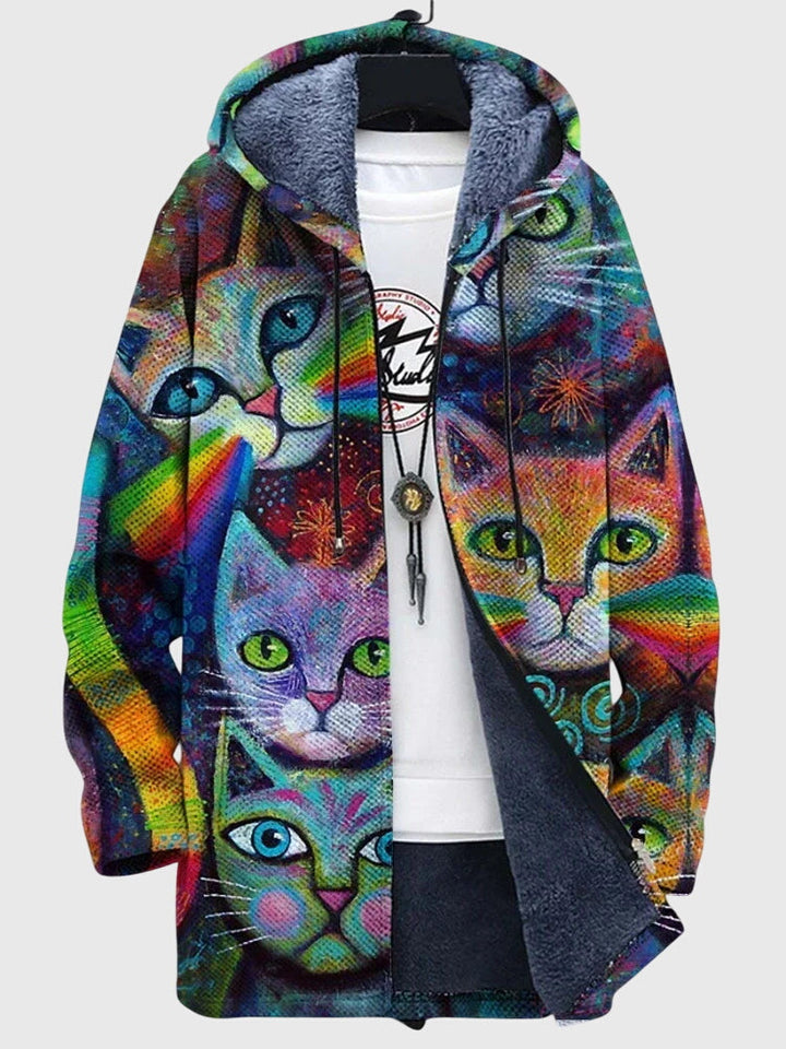 Artistic Print Jacket in Soft Tones