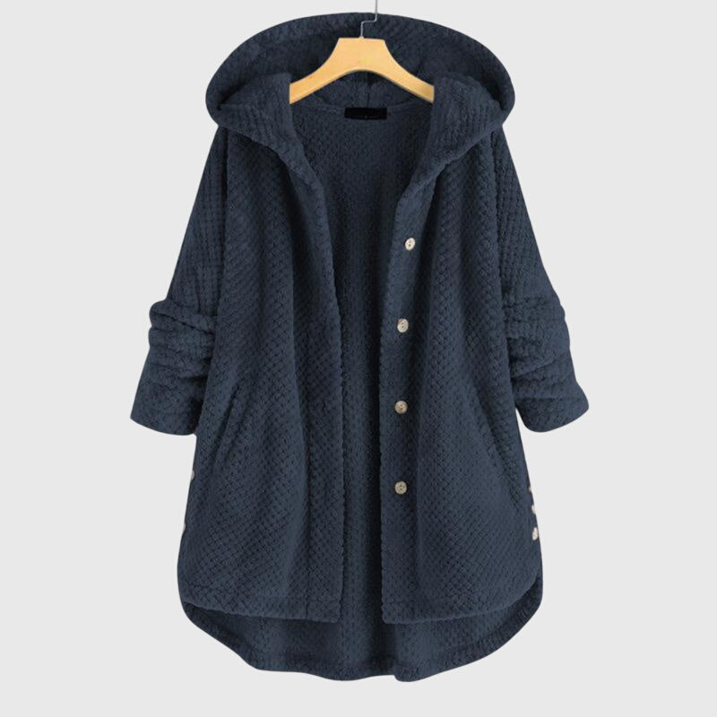 Hooded Fleece Jacket in Soft Texture