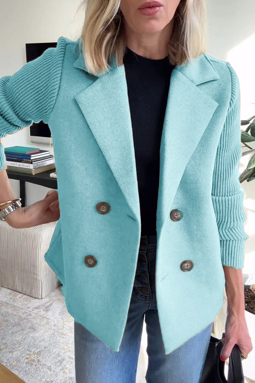 Knit-Sleeve Elegance Jacket