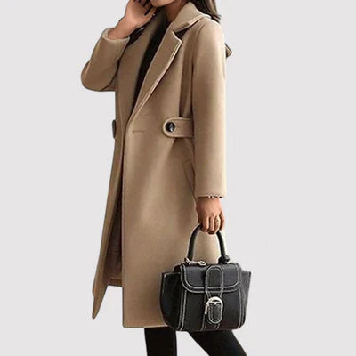 Belted Elegance Wool Coat