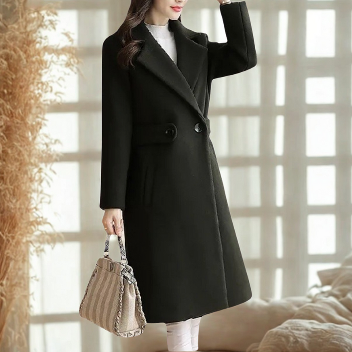 Belted Elegance Wool Coat