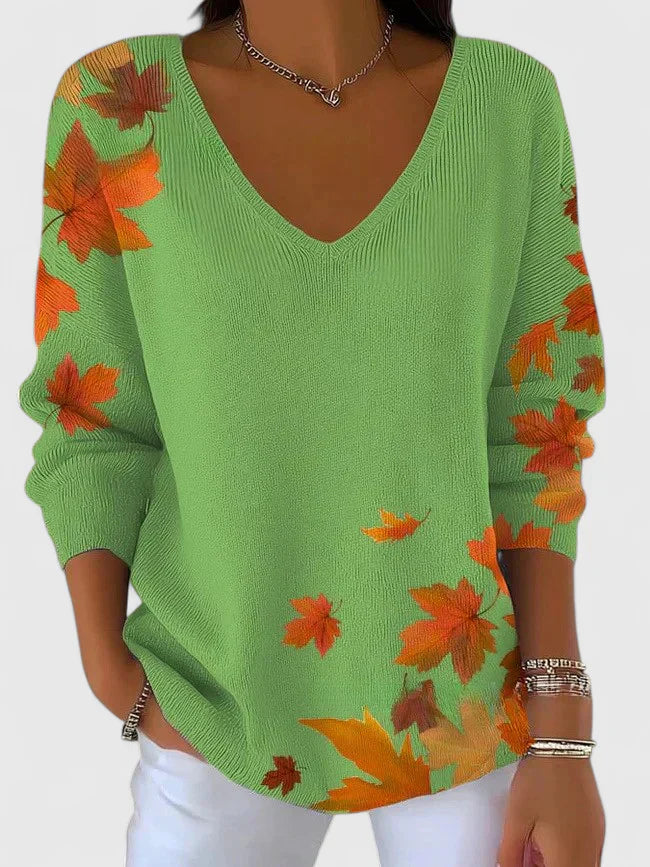 V-neck cashmere sweater in elegant silhouette