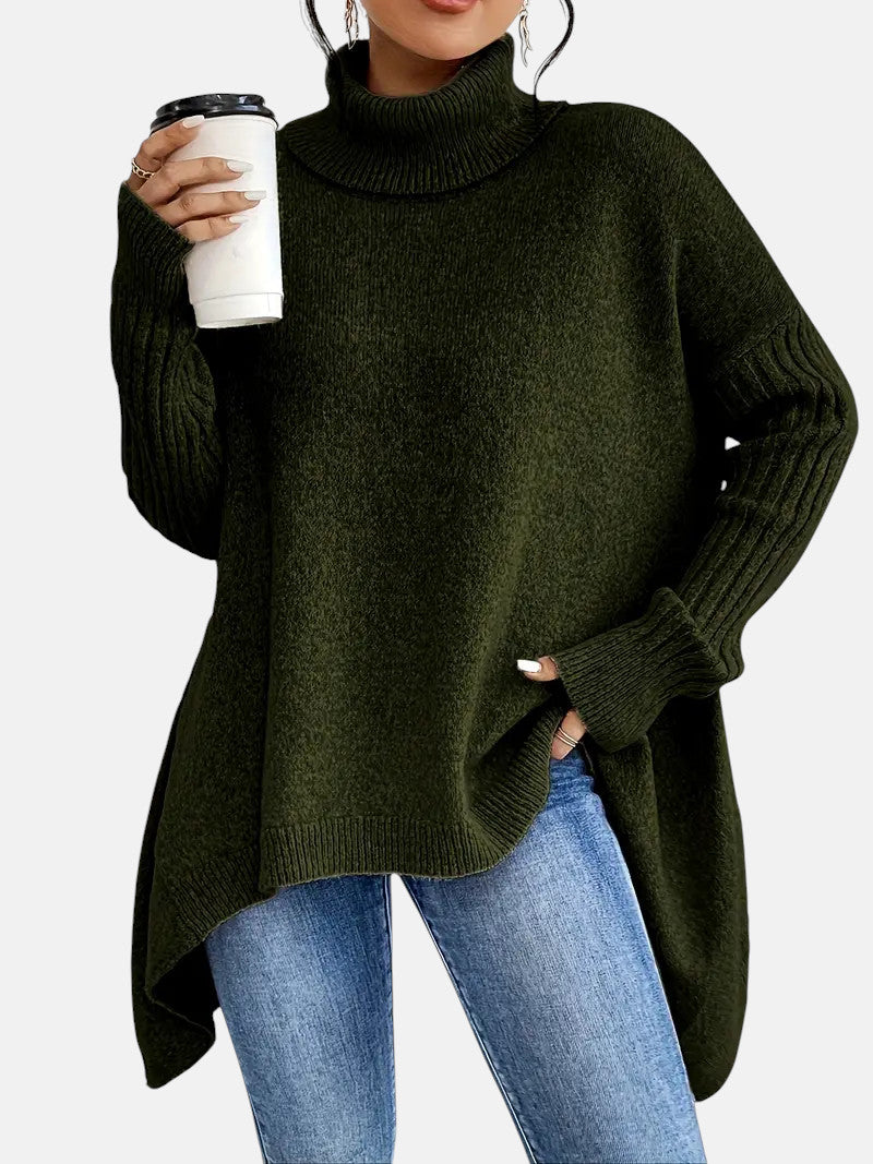 Brigitte Long Turtleneck in Soft Cashmere