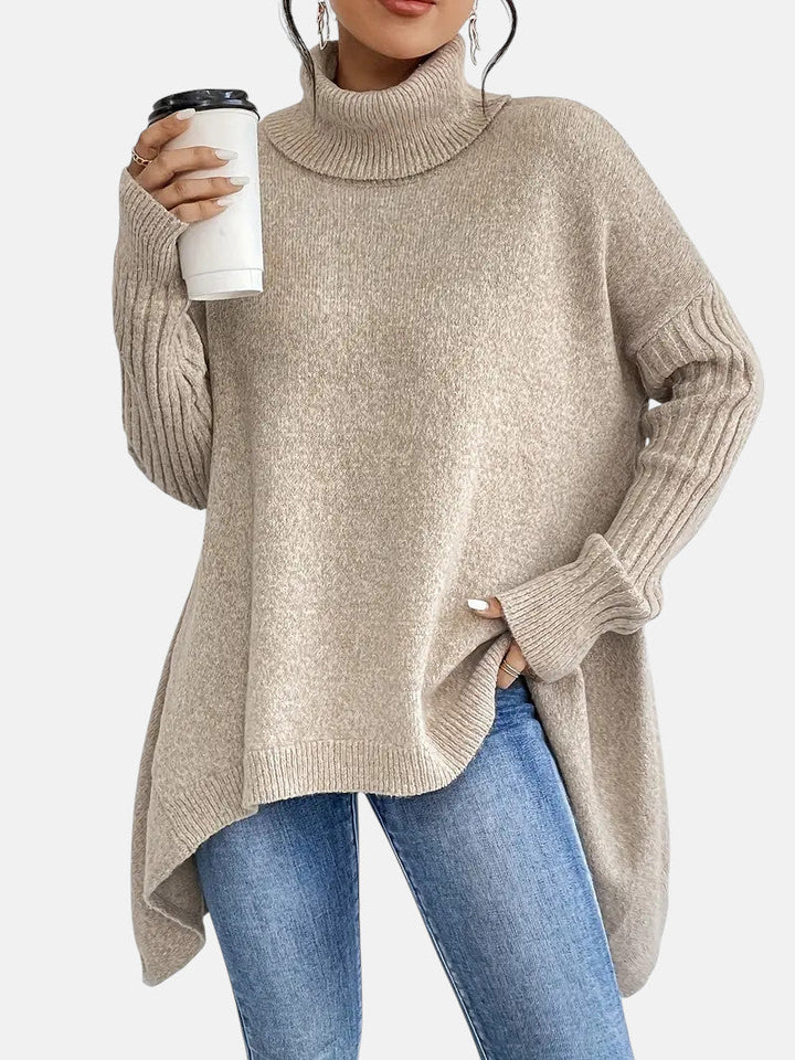 Brigitte Long Turtleneck in Soft Cashmere