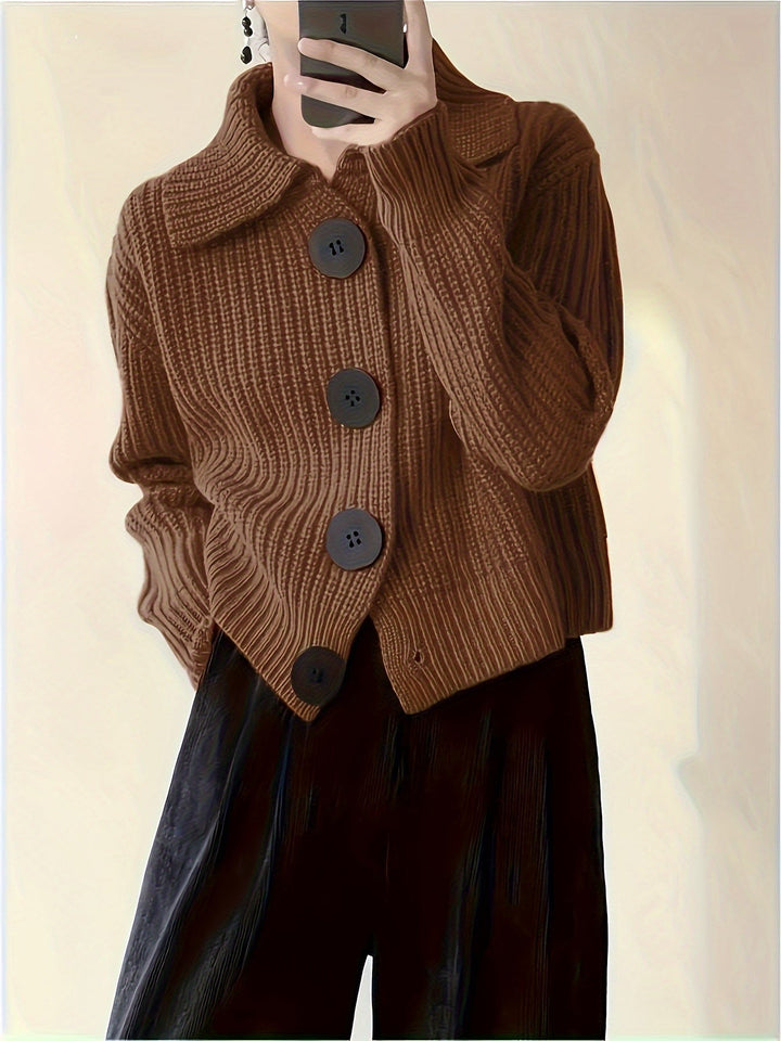 Refined Knit Jacket with Elegant Texture
