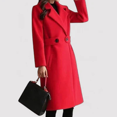 Belted Elegance Wool Coat