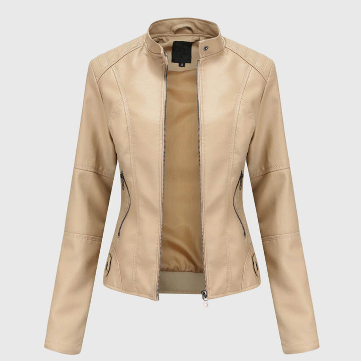 Leather Jacket with Tailored Elegance