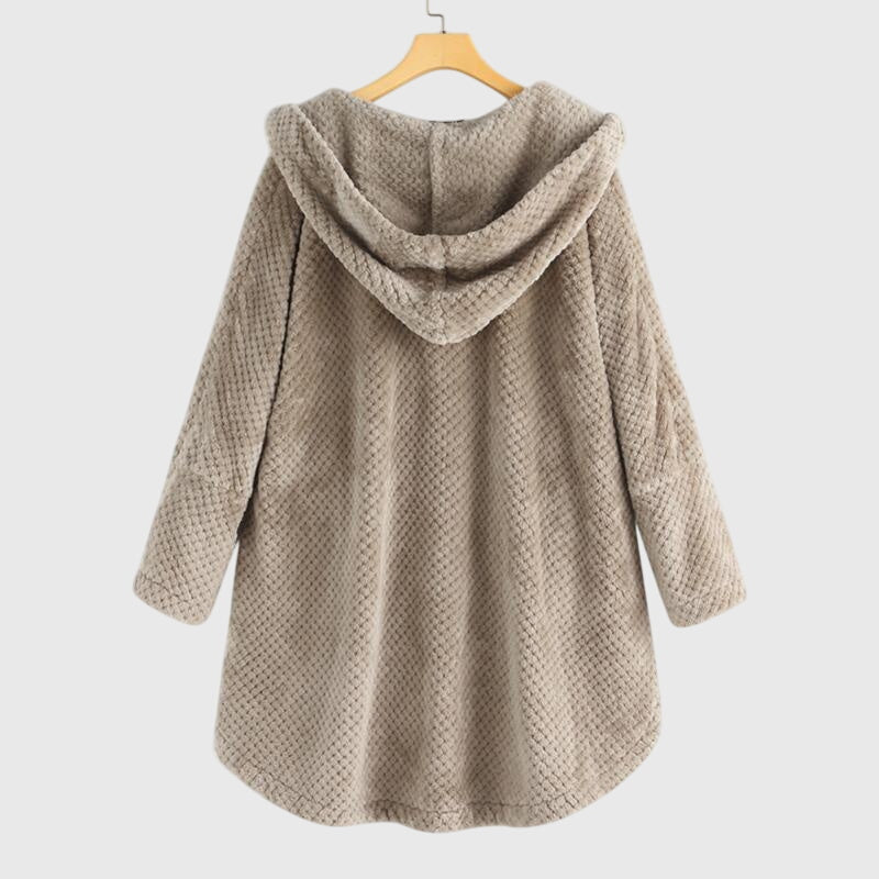Hooded Fleece Jacket in Soft Texture