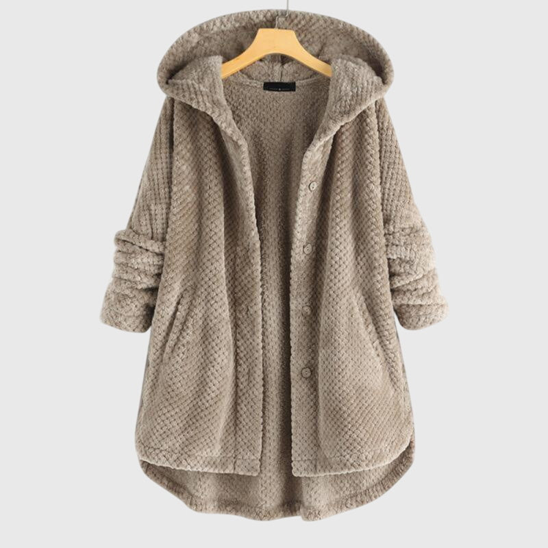 Hooded Fleece Jacket in Soft Texture