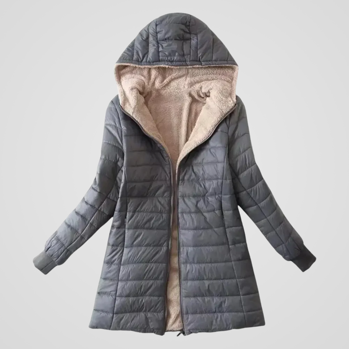 Sherpa-Lined Winter Coat in Classic Elegance