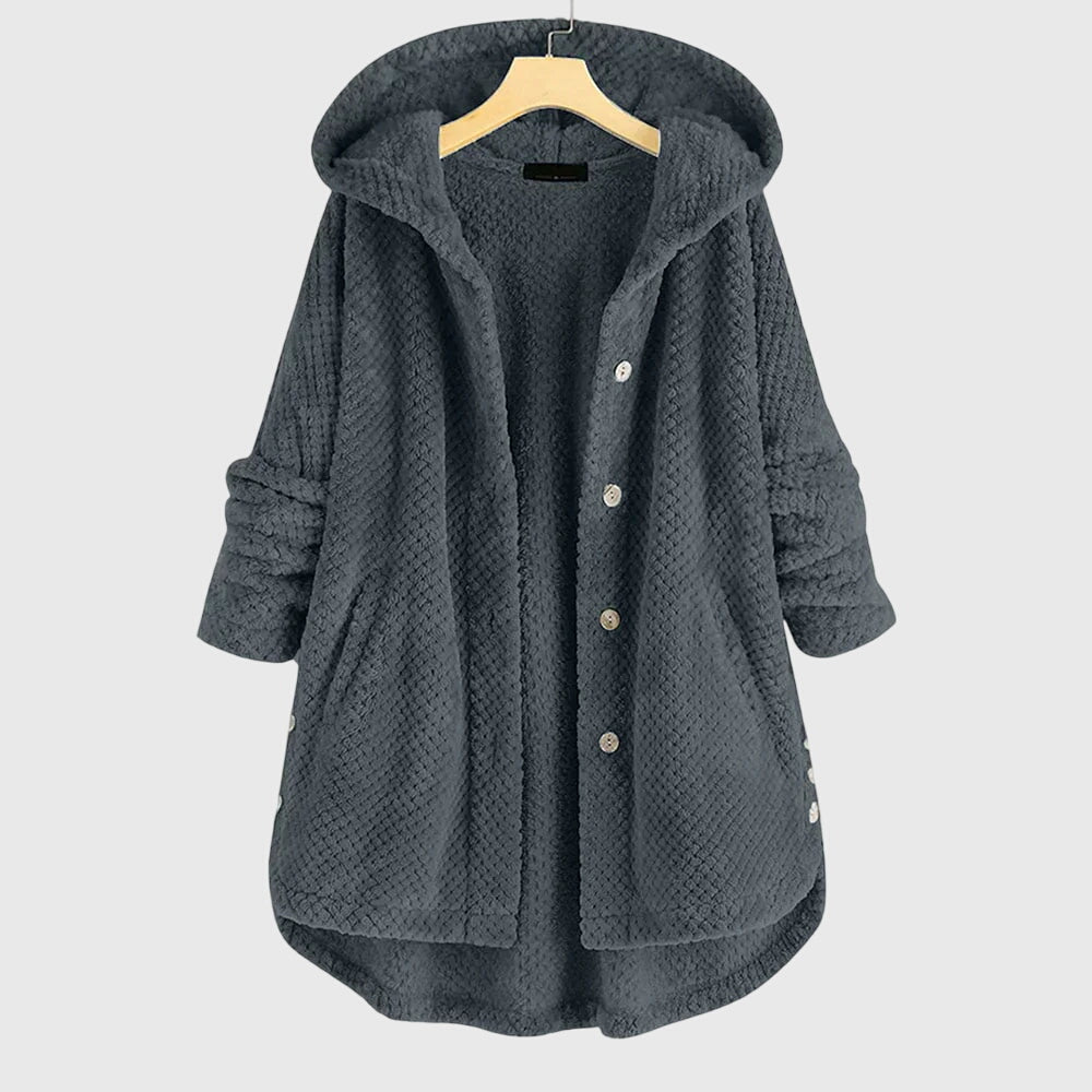 Hooded Fleece Jacket in Soft Texture