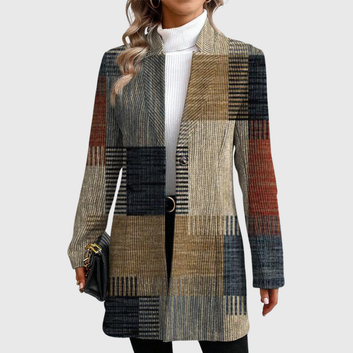 Patterned Elegance Blazer