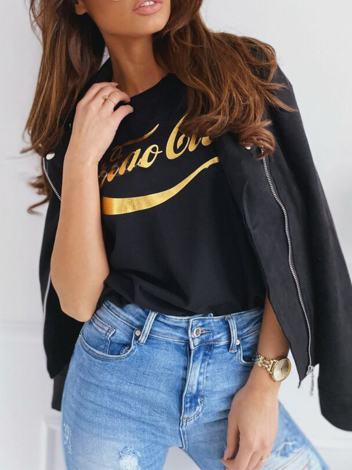 Faux Leather Moto Jacket with Tailored Fit