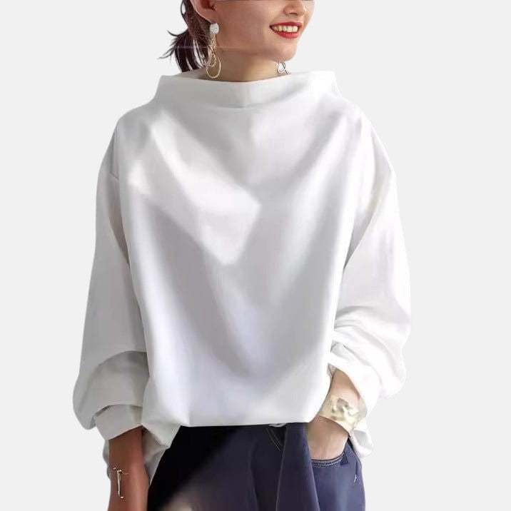 Elegant High Neck Knit Sweater