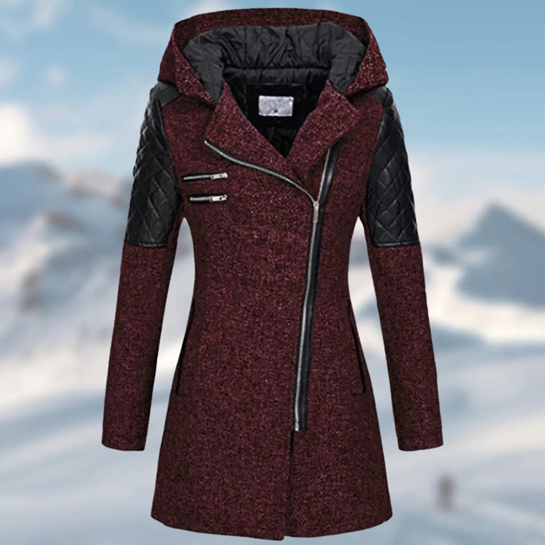 Elegant Hooded Long Winter Coat for Women
