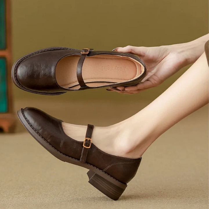 Leather Mary Janes with Timeless Elegance