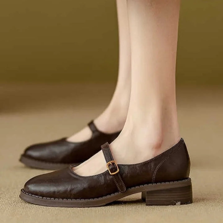 Leather Mary Janes with Timeless Elegance