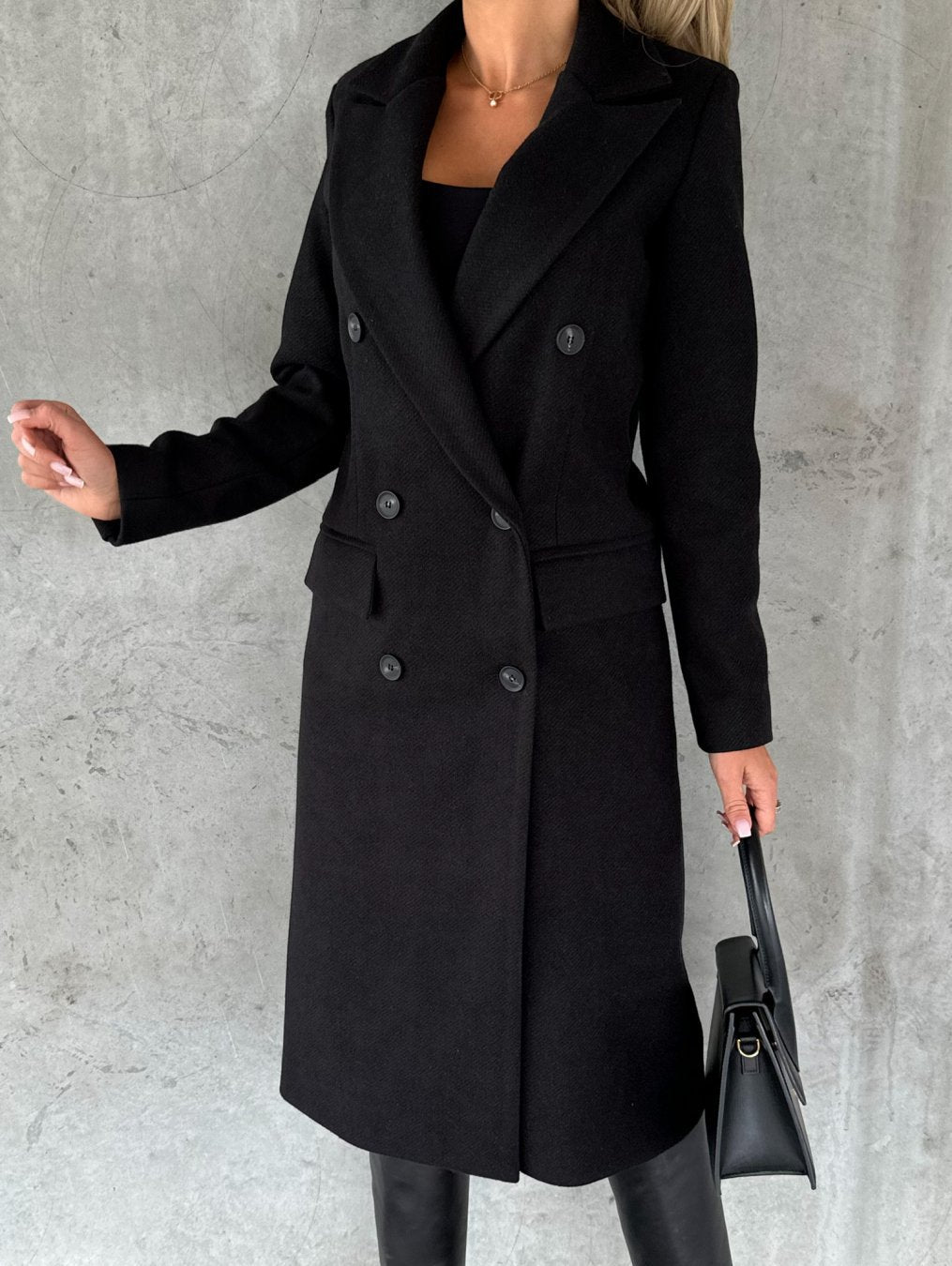 Elegant Wool Blend Overcoat