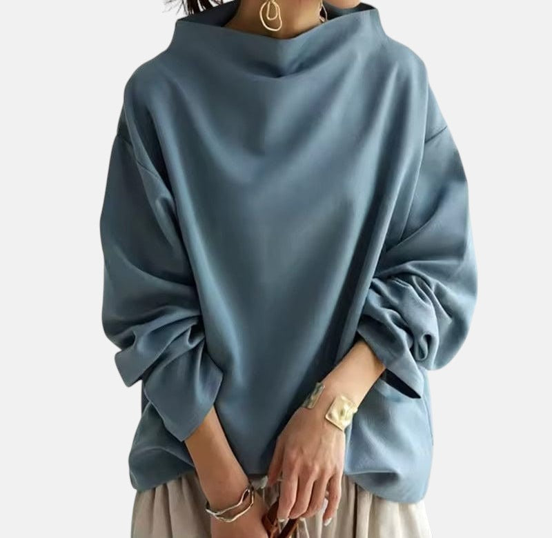 Elegant High Neck Knit Sweater
