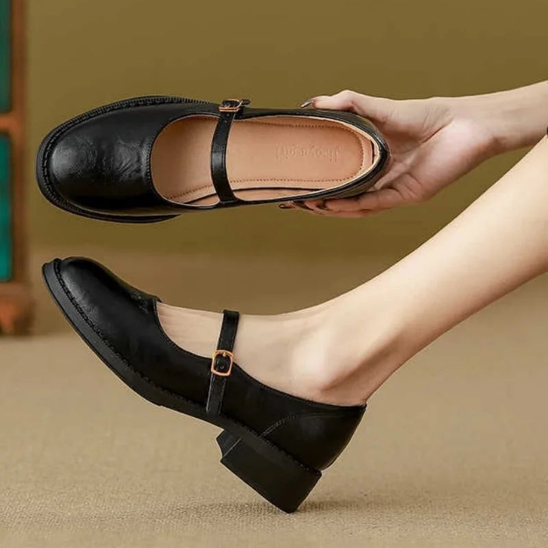 Leather Mary Janes with Timeless Elegance