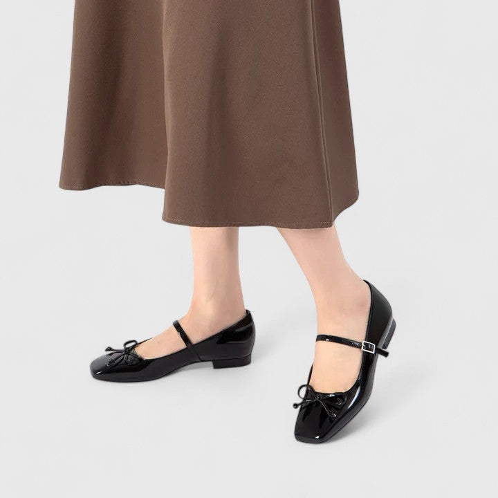 Square Toe Ballet Flats in Luxe Comfort