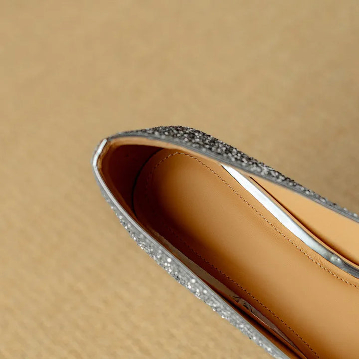 Lustrous Glittered Evening Pumps