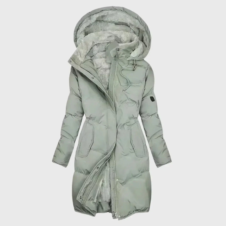 Longline Puffer Coat with Elegant Silhouette