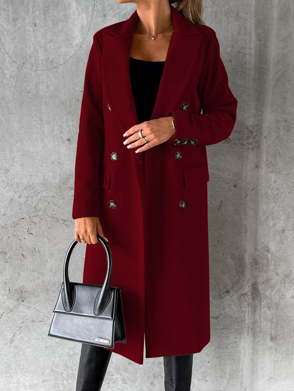 Elegant Wool Blend Overcoat