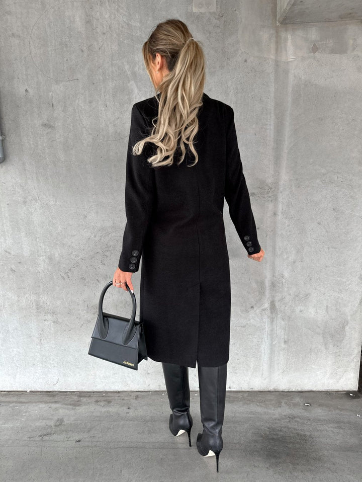 Elegant Wool Blend Overcoat