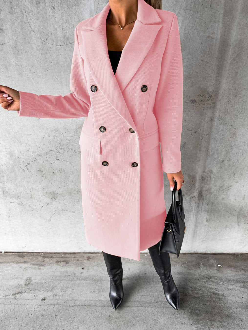 Elegant Wool Blend Overcoat