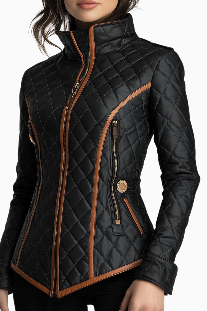 Diamond-Quilted Padded Jacket in Lillian