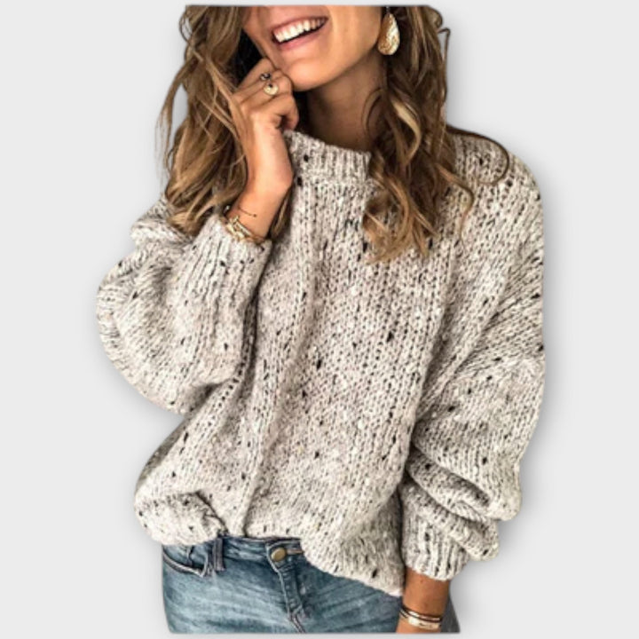 Elegant Knit Sweater with Refined Detail