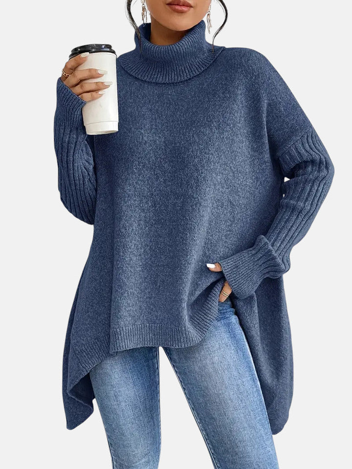 Brigitte Long Turtleneck in Soft Cashmere