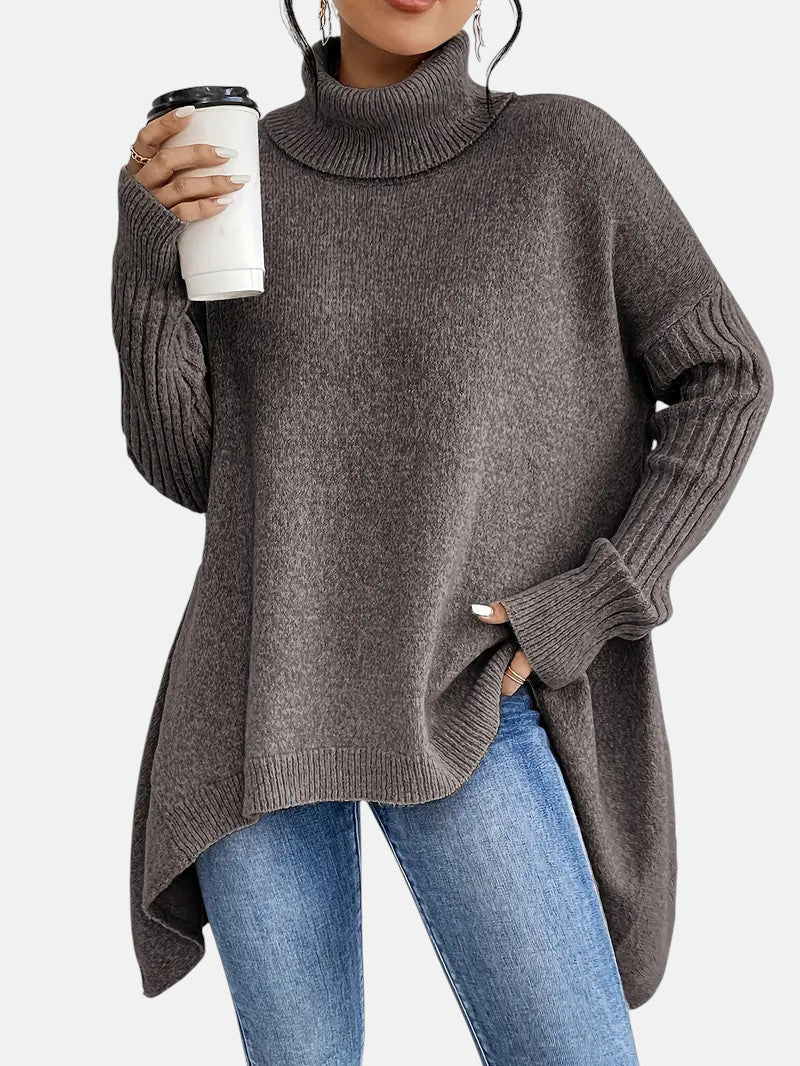 Brigitte Long Turtleneck in Soft Cashmere