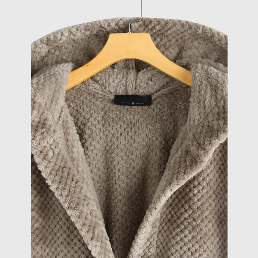Hooded Fleece Jacket in Soft Texture