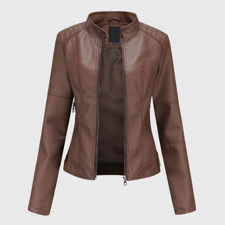 Leather Jacket with Tailored Elegance