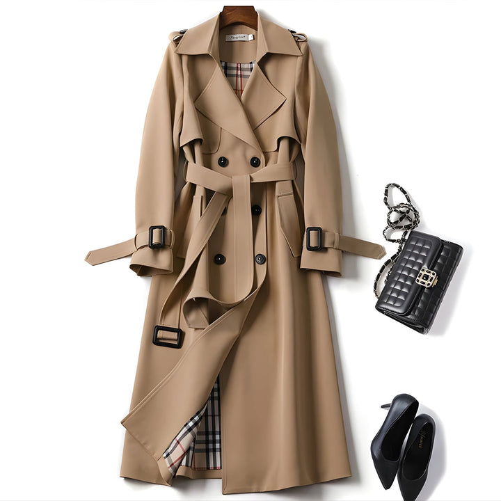 Jade Trench Coat with Elegant Silhouette